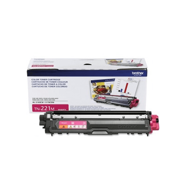 caja de cartucho de Tóner Brother TN-221m magenta